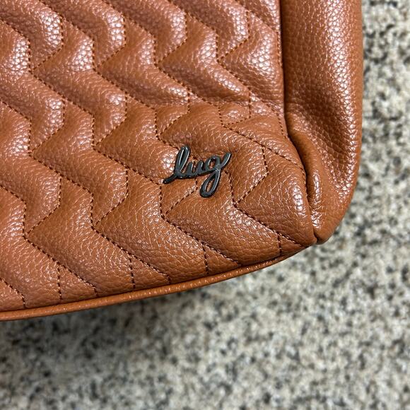 Lug Charter Classic VL Convertible Tote Bag Vegan Leather Brown Tan - Picture 10 of 11